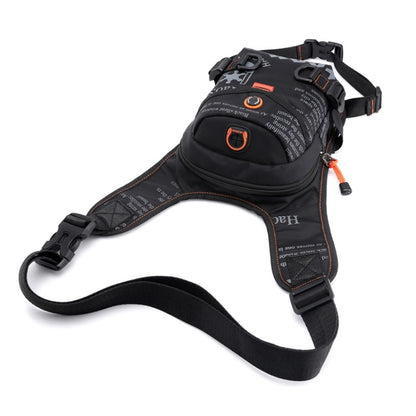 HaoShuai 5126 Outdoor Riding Leg Bag Multifunctional Sports Men Chest Bag Portable Waist Bag Messenger Bag, Navy Blue, Black, Army Green, Dark Green