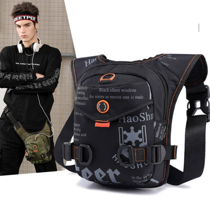 HaoShuai 5126 Outdoor Riding Leg Bag Multifunctional Sports Men Chest Bag Portable Waist Bag Messenger Bag, Navy Blue, Black, Army Green, Dark Green