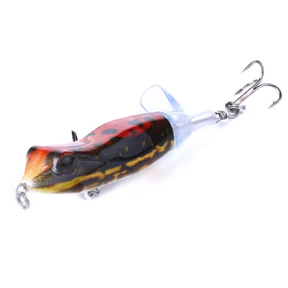 HENGJIA PE021 9.5cm/11g Frog Water Tartr Wood Bait Road Sub-Propeller Fish Bait