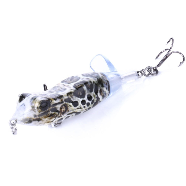 HENGJIA PE021 9.5cm/11g Frog Water Tartr Wood Bait Road Sub-Propeller Fish Bait