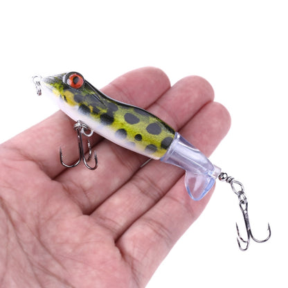 HENGJIA PE021 9.5cm/11g Frog Water Tartr Wood Bait Road Sub-Propeller Fish Bait