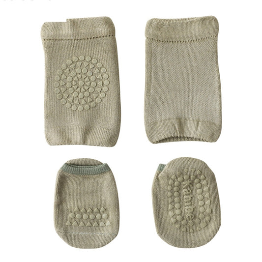 Summer Children Knee Pads Baby Floor Socks Baby Non-Slip Crawling Sports Protection Suit, S 0-1 Years Old, M 1-3 Years Old