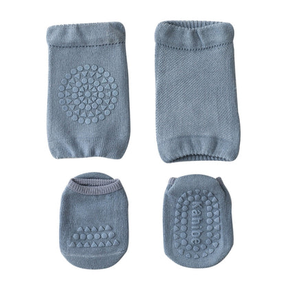 Summer Children Knee Pads Baby Floor Socks Baby Non-Slip Crawling Sports Protection Suit, S 0-1 Years Old, M 1-3 Years Old