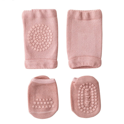 Summer Children Knee Pads Baby Floor Socks Baby Non-Slip Crawling Sports Protection Suit, S 0-1 Years Old, M 1-3 Years Old