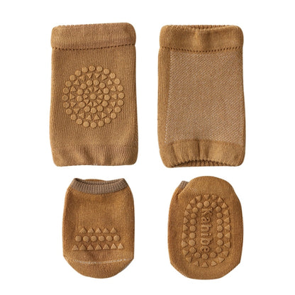 Summer Children Knee Pads Baby Floor Socks Baby Non-Slip Crawling Sports Protection Suit, S 0-1 Years Old, M 1-3 Years Old