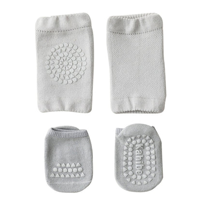 Summer Children Knee Pads Baby Floor Socks Baby Non-Slip Crawling Sports Protection Suit, S 0-1 Years Old, M 1-3 Years Old