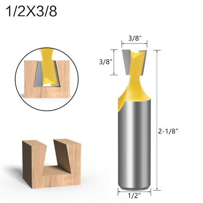 1/2 Handle Dovetail Cutter Wood Engraving Small Milling Cutter, Specification: