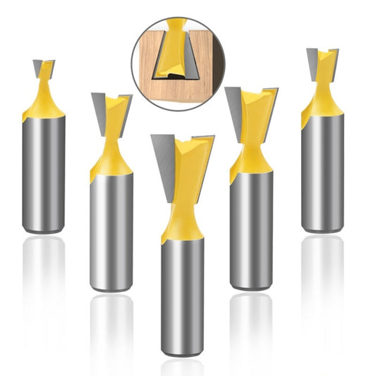 1/2 Handle Dovetail Cutter Wood Engraving Small Milling Cutter, Specification:, 1/2x5/8mm, 1/2x3/4mm, 1/2x1/4mm, 1/2x3/8mm, 1/2x1/2mm, 5 PCS/Set