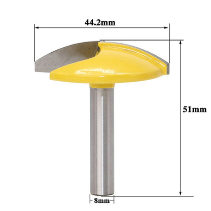 8-Handle Thin Flat-Bottomed Cutter Woodworking Milling Cutter, 8-Handle