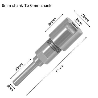 Engraving Trimming Machine Extension Pole Converter, 6mm To 6mm, 1/4mm To 1/4mm, 1/4mm To 8mm, 8mm To 12mm, 8mm To 1/2mm, 8mm To 8mm, 12mm To 12mm, 1/2mm To 1/2mm