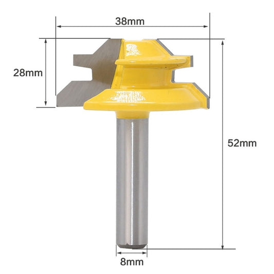 8 Handles 45 Degree Tenon And Tenon Woodworking Milling Cutter, 8 Handles 45 Degree