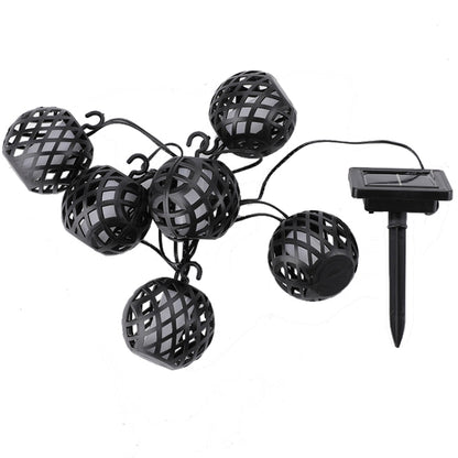 Solar Flame Ball Light String Outdoor Solar Courtyard IP44 Waterproof Light, 6 in 1, 8 in 1