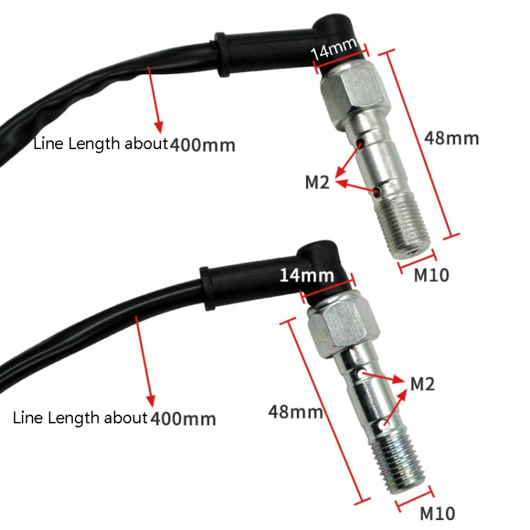 Motorcycle Accessories Disc Brake Pad M10 Hydraulic Brake Switch Double Hole Hydraulic Brake Switch, M10 x 1.25mm, M10 x 1.00mm