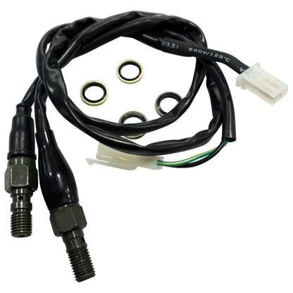 2 PCS Motorcycle Modified Accessories Disc Brake Hydraulic Switch Line, M10 x 1.25mm Square Plug, M10 x 1.25mm Plug