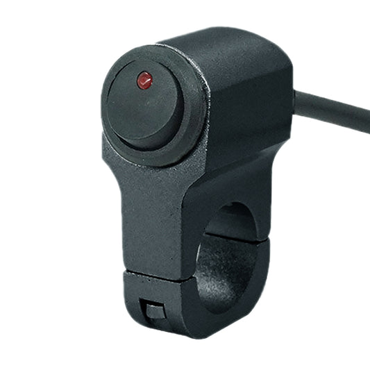 Motorcycle Aluminum Alloy Modified Handle Switch With Indicator Spotlights Fog Lights Headlights Power-Off Switch, Black, Silver