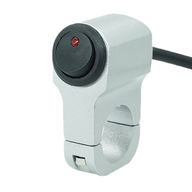 Motorcycle Aluminum Alloy Modified Handle Switch With Indicator Spotlights Fog Lights Headlights Power-Off Switch, Black, Silver