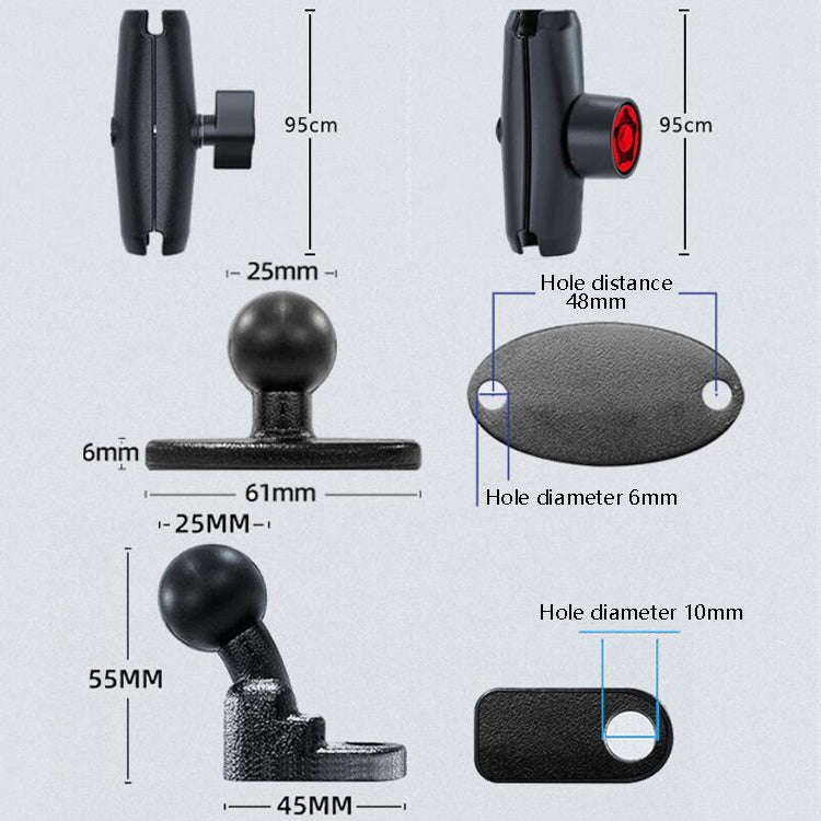 Motorcycle Metal Navigation Mobile Phone Bracket,Style:, Rearview Mirror Installation (Anti-theft), Rearview Mirror Installation (Hand Twist), Thin Tube Fixation (Anti-theft), Thin Tube Fixation (Hand Twist), Handle Installation (Anti-theft)�����������...