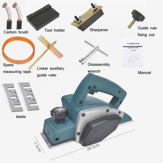 Portable Multifunctional Electric Wood Planer Household Desktop Woodworking Electric Push Planing Tool,EU Plug, Plastic Body 1900B, Deluxe Aluminum Body 82 (Plastic Packaging), Deluxe Aluminum Body 82 (Carton Packaging)���������������������������������...