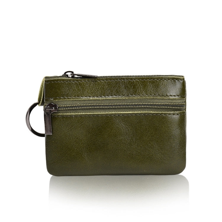 AP122 Leather Mini Multifunctional Coin Purse Small Card Holder Retro Zipper Short Clutch, Black, Dark Brown, Brown, Light Brown, Purple Red, Army Green, Navy Blue
