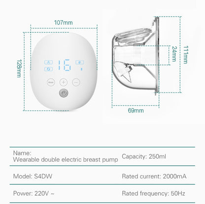 Wearable Automatic Breast Pump Massage Hands-free Invisible Wireless Large Suction Breast Pump, S4DW - English, S9 - English - Gray, S9 - English - Pink, S9 - English - Green, S12 - English - White