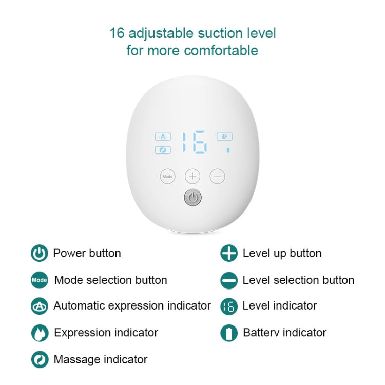 Wearable Automatic Breast Pump Massage Hands-free Invisible Wireless Large Suction Breast Pump, S4DW - English, S9 - English - Gray, S9 - English - Pink, S9 - English - Green, S12 - English - White