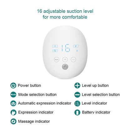 Wearable Automatic Breast Pump Massage Hands-free Invisible Wireless Large Suction Breast Pump, S4DW - English, S9 - English - Gray, S9 - English - Pink, S9 - English - Green, S12 - English - White