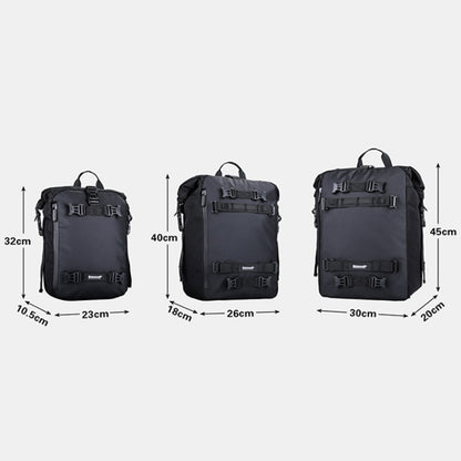 Rhinowalk Multi-Function Motorcycle Rear Seat Bag Combination Rear Shelf Pannier, Black 10L, Yellow 10L, Black 20L, Yellow 20L, Black 30L, Yellow 30L