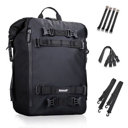 Rhinowalk Multi-Function Motorcycle Rear Seat Bag Combination Rear Shelf Pannier, Black 10L, Yellow 10L, Black 20L, Yellow 20L, Black 30L, Yellow 30L