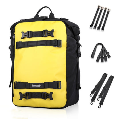 Rhinowalk Multi-Function Motorcycle Rear Seat Bag Combination Rear Shelf Pannier, Black 10L, Yellow 10L, Black 20L, Yellow 20L, Black 30L, Yellow 30L