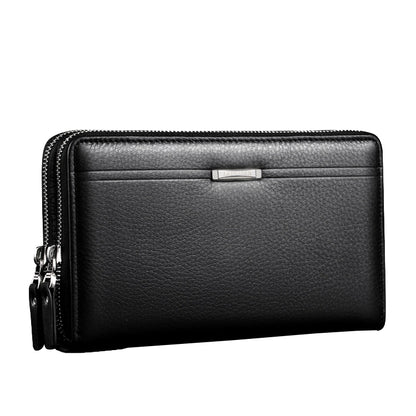 LEINASEN A80 Multi-Card Men Hand Bag Double Zip Big Capacity Wallet
