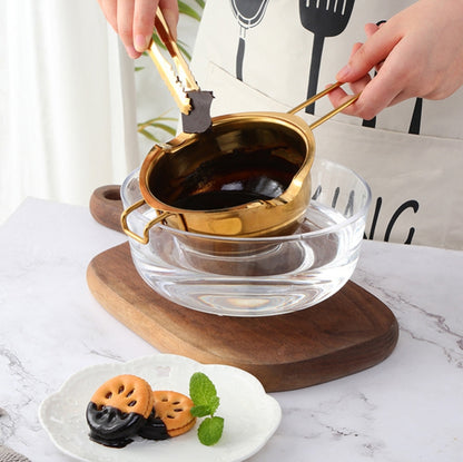 Cheese Butter Chocolate Stainless Steel Melting Bowl, True Color, Gold, Rose Gold, Magic Colorful