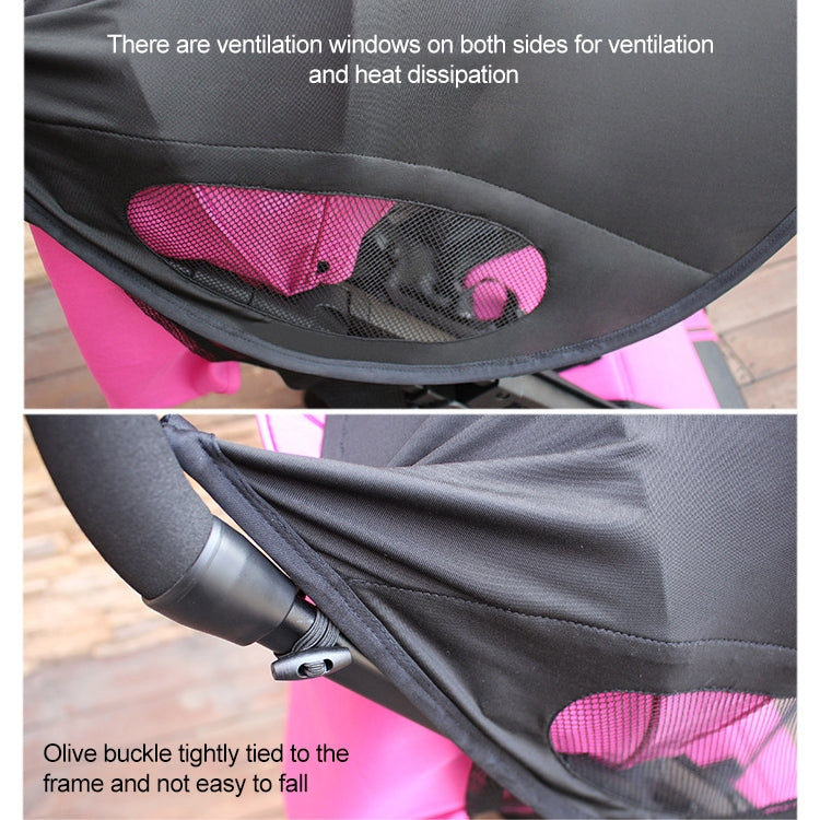 Stroller Sunshade Anti-Ultraviolet Stroller Shed, Black Waterproof