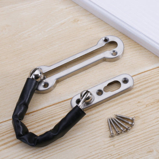 Thickened Anti-Theft Chain Stainless Steel Door Bolts Hotel Room Door Chain Buckle, Specification: Large (Black), Large (Silver), Large (Gold), Large (Red Bronze), Large (Green Bronze), Medium (Stainless Steel Color), Large (Black)