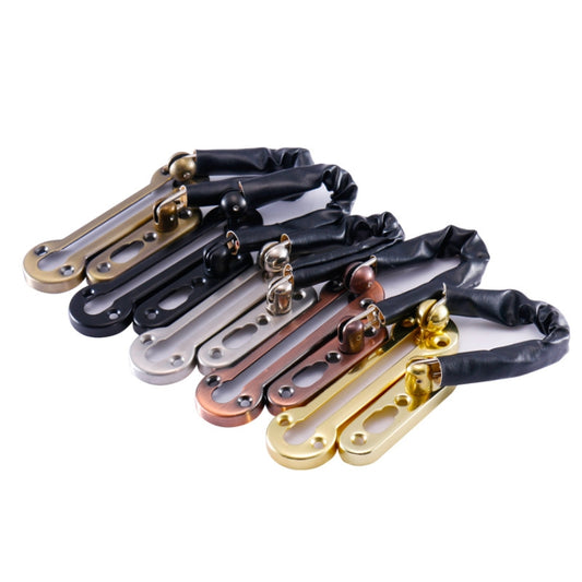 Thickened Anti-Theft Chain Stainless Steel Door Bolts Hotel Room Door Chain Buckle, Specification: Large (Black), Large (Silver), Large (Gold), Large (Red Bronze), Large (Green Bronze), Medium (Stainless Steel Color), Large (Black)