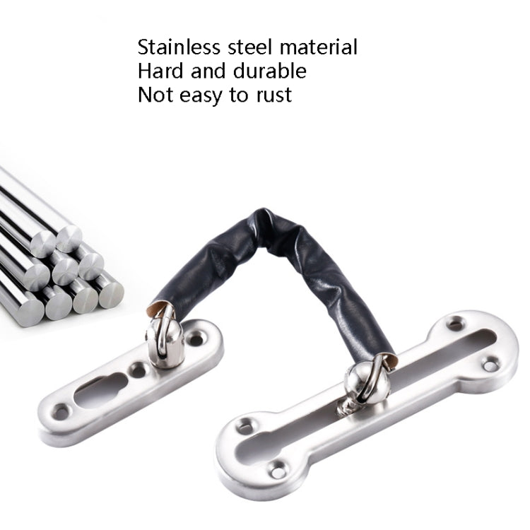 Thickened Anti-Theft Chain Stainless Steel Door Bolts Hotel Room Door Chain Buckle, Specification: Large (Black), Large (Silver), Large (Gold), Large (Red Bronze), Large (Green Bronze), Medium (Stainless Steel Color), Large (Black)
