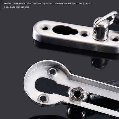 Thickened Anti-Theft Chain Stainless Steel Door Bolts Hotel Room Door Chain Buckle, Specification: Large (Black), Large (Silver), Large (Gold), Large (Red Bronze), Large (Green Bronze), Medium (Stainless Steel Color), Large (Black)