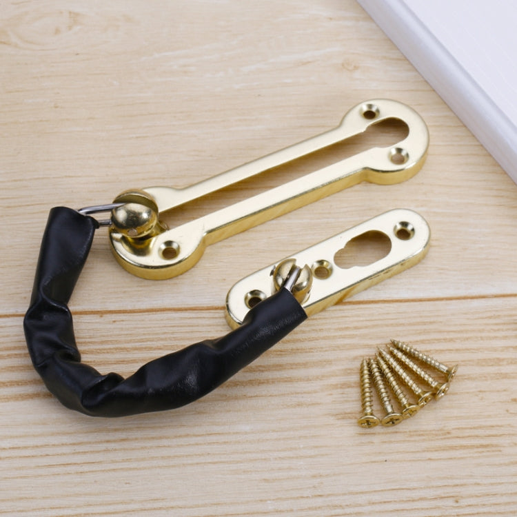 Thickened Anti-Theft Chain Stainless Steel Door Bolts Hotel Room Door Chain Buckle, Specification: Large (Black), Large (Silver), Large (Gold), Large (Red Bronze), Large (Green Bronze), Medium (Stainless Steel Color), Large (Black)
