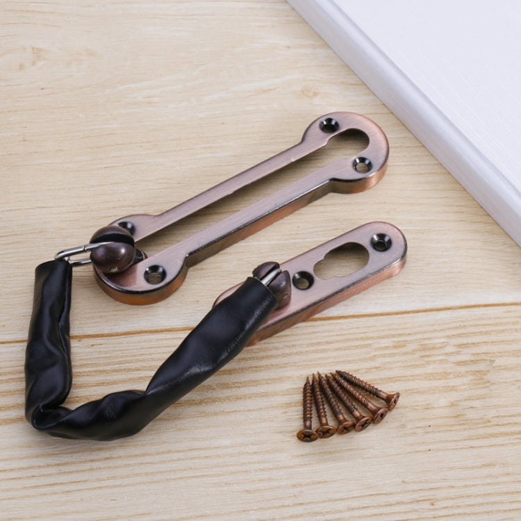 Thickened Anti-Theft Chain Stainless Steel Door Bolts Hotel Room Door Chain Buckle, Specification: Large (Black), Large (Silver), Large (Gold), Large (Red Bronze), Large (Green Bronze), Medium (Stainless Steel Color), Large (Black)