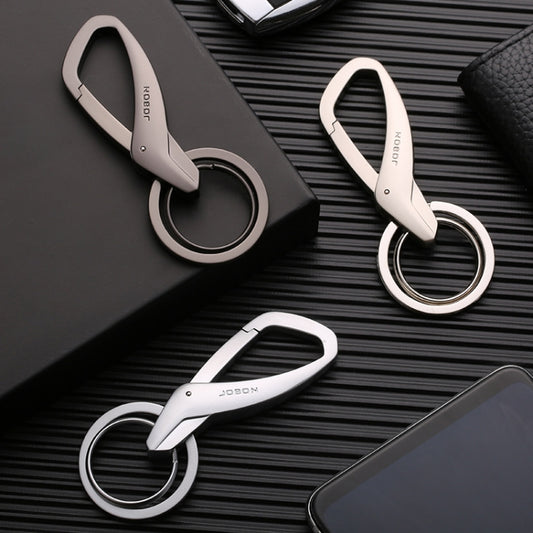JOBON ZB-197 Car Waist Hanging Keychain Double Ring Metal Keychain, ZB-197
