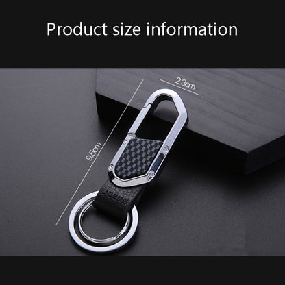 JOBON ZB-106A Business Men Metal Keychain Double Loop Car Pendant Keychain, ZB-106A