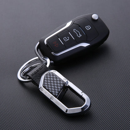 JOBON ZB-106A Business Men Metal Keychain Double Loop Car Pendant Keychain, ZB-106A