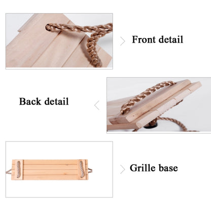 Adult Children Indoor Outdoor Wooden Swing Four Plank Swing,Random Color Delivery（Red)