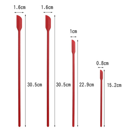 4 in 1 Silicone Mini-Pointed Scraper Lengthening Cosmetic Bottle Scraper Jam Spatula Set