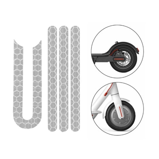 Scooter Stickers Reflective Cursor Scooter Mudguard Reflective Sticker For Ninebot ES2 (Yellow)