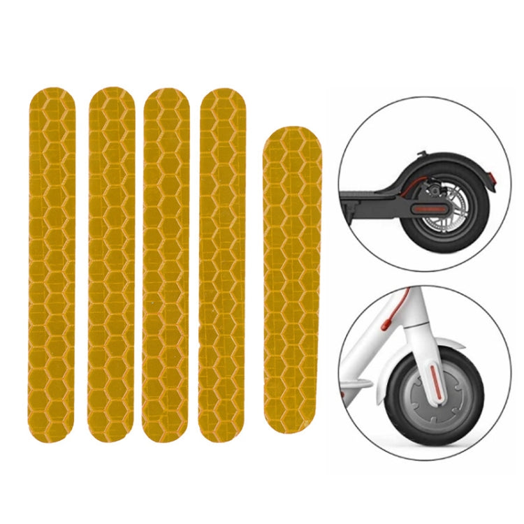 Scooter Stickers Reflective Cursor Scooter Mudguard Reflective Sticker For Ninebot ES2 (Yellow)