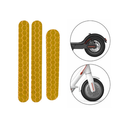 Scooter Stickers Reflective Cursor Scooter Mudguard Reflective Sticker For Ninebot ES2 (Yellow)