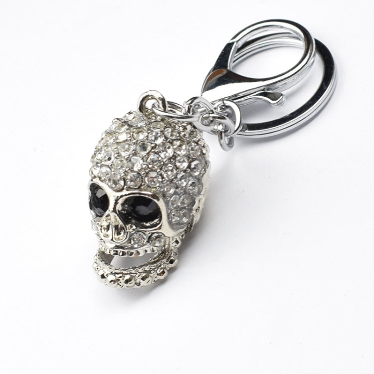 2 PCS Shining Skull Keychain Bag Hanging Jewelry, Diamond Skull Keychain