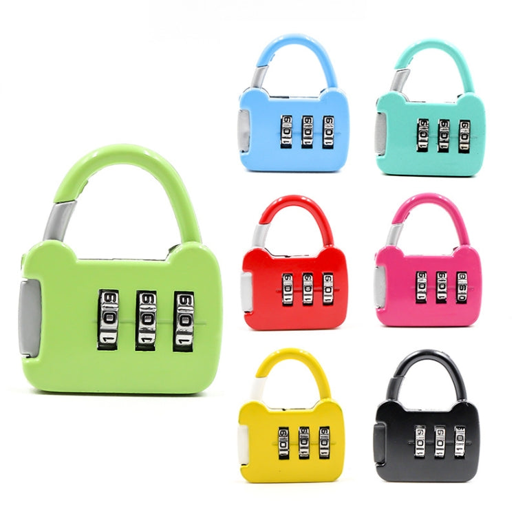 6 PCS Xmm-8007 Cartoon Cat Metal Digital Password Lock Mini Small Padlock, Mix Color Random Delivery