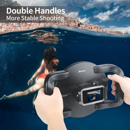 غطاء شفاف لعدسة كاميرا SHOOT XTGP559 Dome Port للغوص تحت الماء لكاميرا GoPro HERO9 باللون الأسود، لكاميرا GoPro HERO9 باللون الأسود