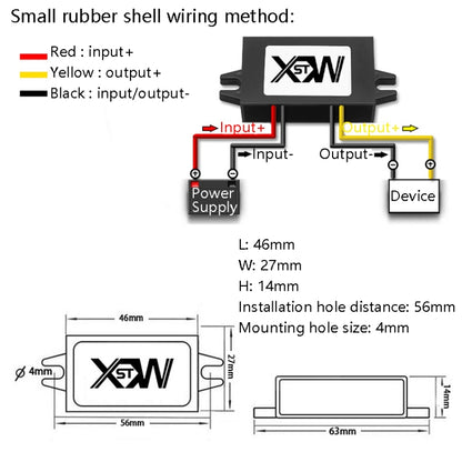 XWST DC 12/24V To 5V Converter Step-Down Vehicle Power Module, Specification:, 12V To 5V 1A Small Rubber Shell, 12V To 5V 2A Small Rubber Shell, 12V to 5V 3A Small Rubber Shell, 12/24V To 5V 8A Medium Rubber Shell, 12/24V To 5V 10A Medium Rubber Shell�...